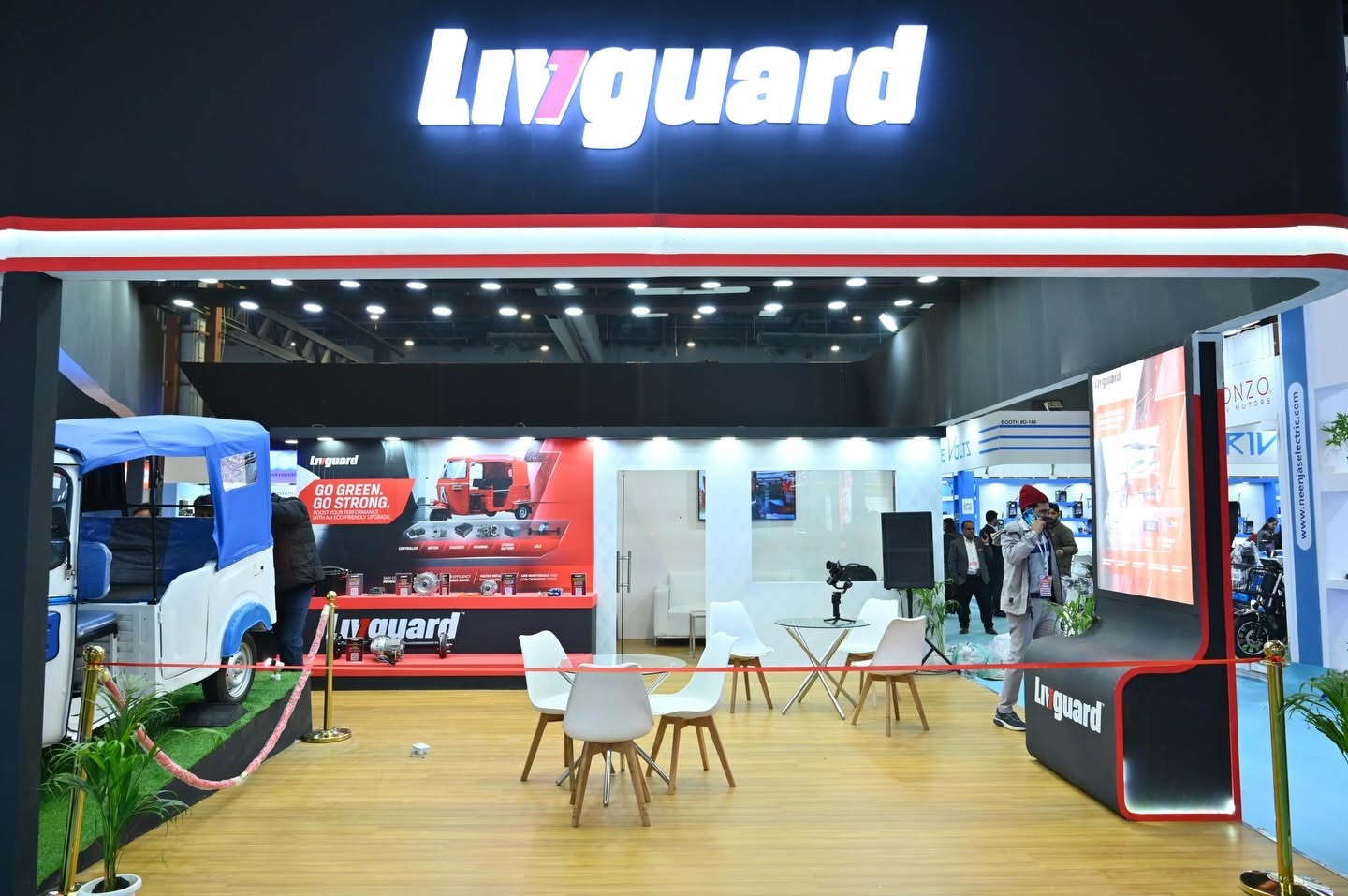 Finished Okaya batteries exhibition layout